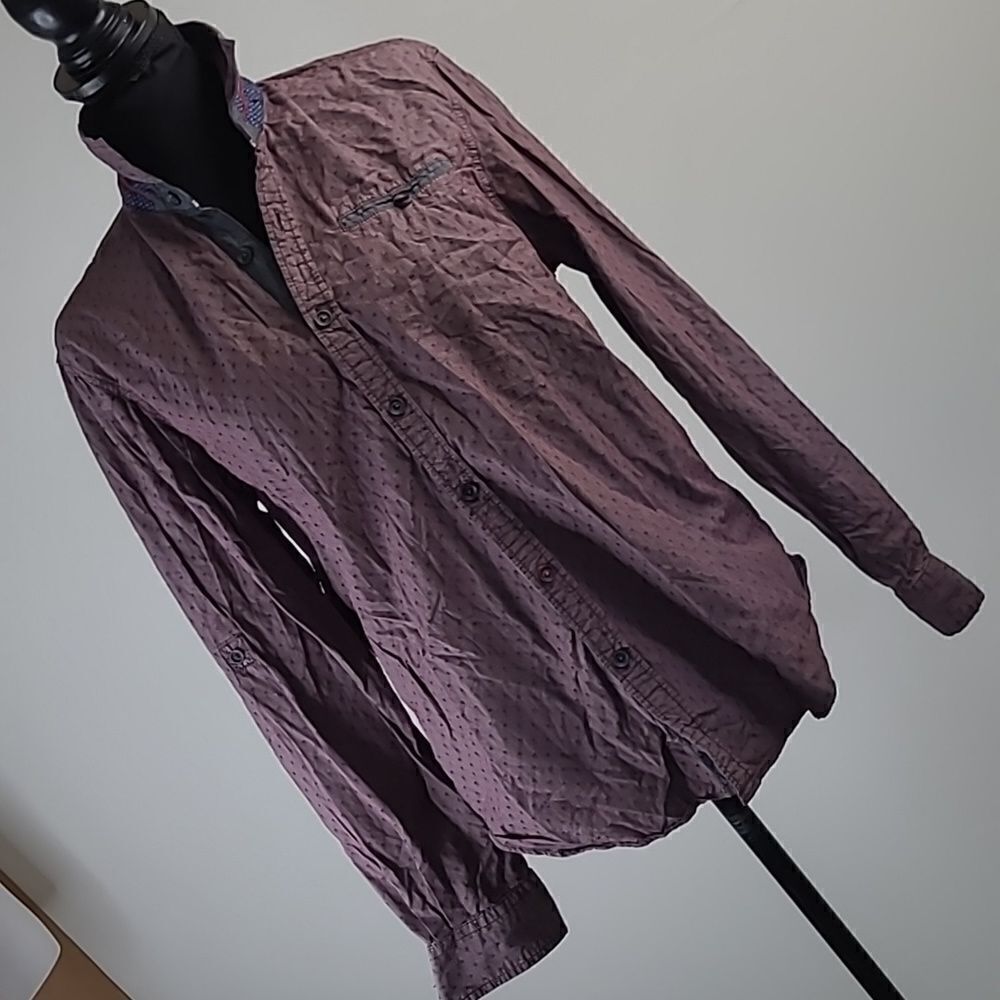 Thread & cloth sz S/CH 100% cotton button front collared shirt